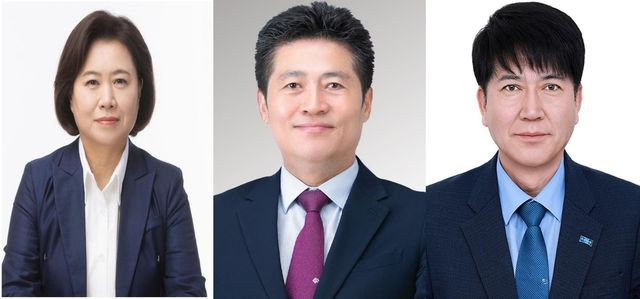 왼쪽부터 손화정·김정헌·안광호 영종구청장 후보 