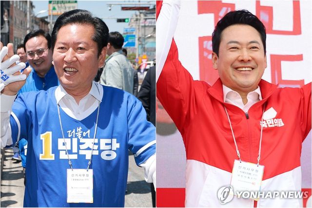 지원 유세 나선 정청래·장동혁 위원장