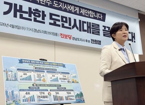 도민 삶 개선 필요성 밝히는 전희영 후보