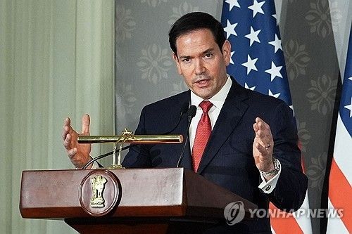 인도 뉴델리 방문한 루비오 미국 국무장관