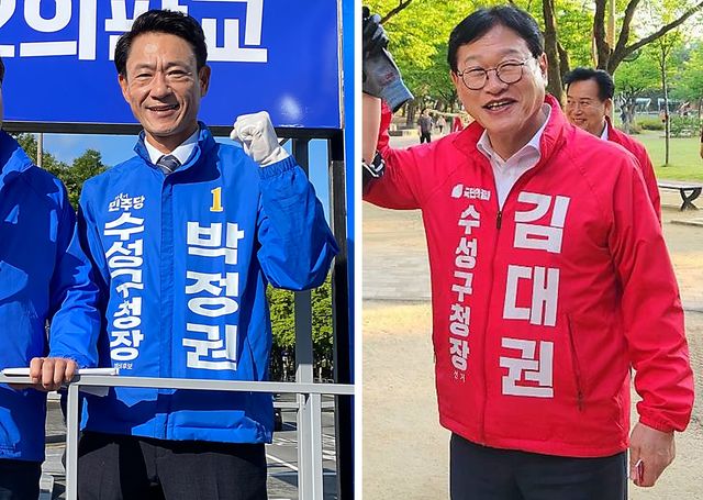 박정권·김대권 수성구청장 후보