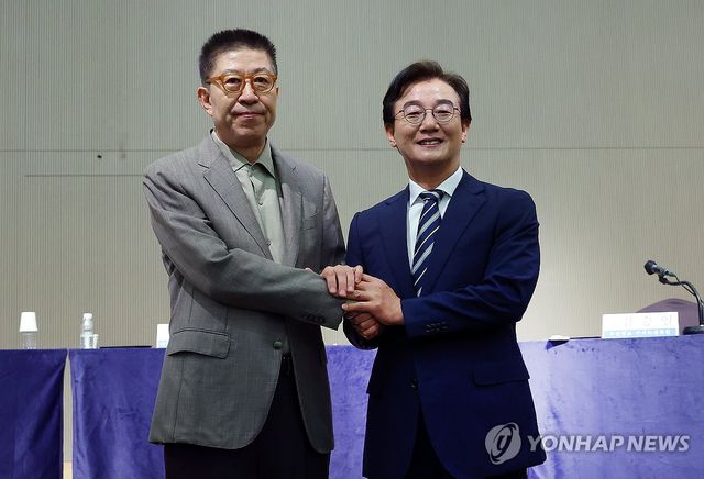 관훈토론회 참석한 전재수·박형준