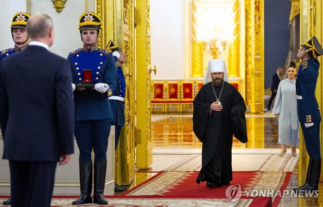 2021년 크렘린궁 훈장 수여식 행사에 참석한 힐라리온 주교