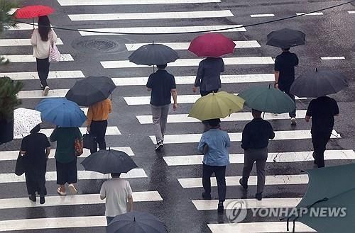 비 내리는 출근길