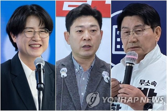 포항시장 선거에 출마한 박희정·박용선·박승호 후보