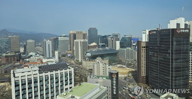 대기업 건물이 보이는 서울 도심[연합뉴스 자료사진]
