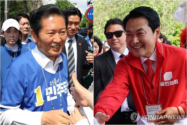 지원 유세 나선 정청래·장동혁 위원장