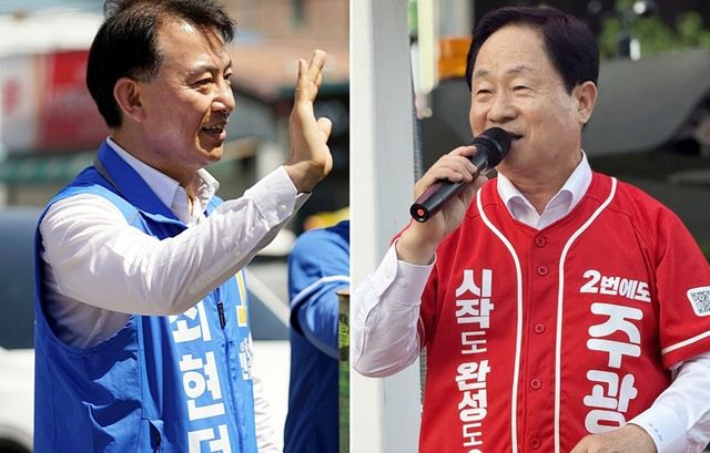 남양주시장 선거 최현덕(왼쪽) 후보와 주광덕 후보