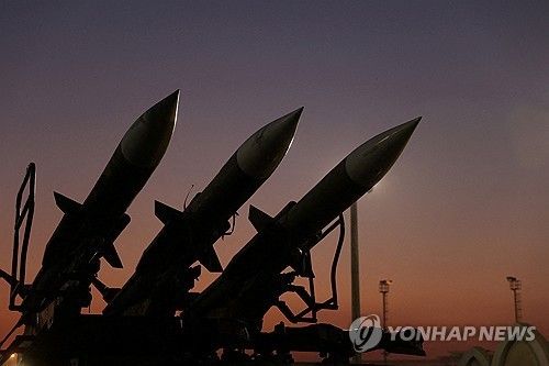 이란 혁명수비대 박물관에 전시된 미사일