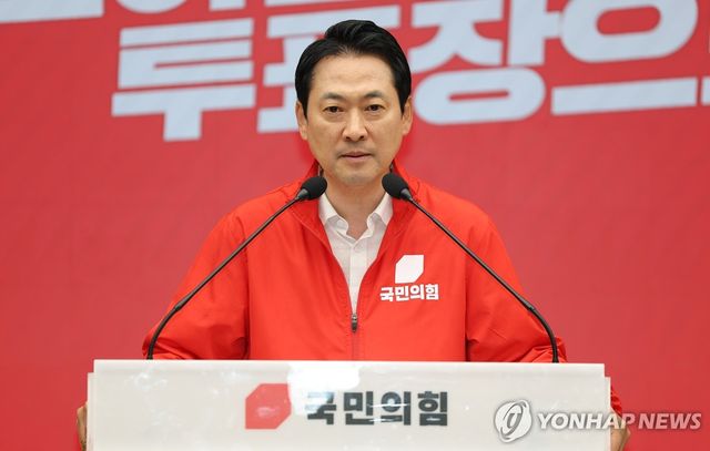 기자회견 연 장동혁 상임선대위원장