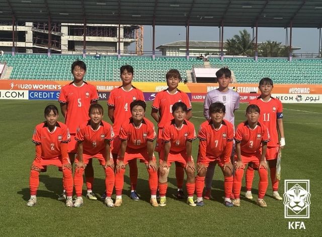 아시안컵에 출전했던 여자 U-20 축구대표팀