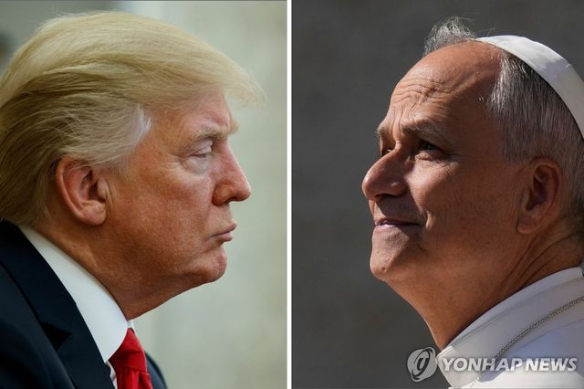 도널드 트럼프 미국 대통령과 레오 14세 교황