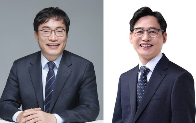 단일화 나선 장관호(왼쪽)·정성홍 예비후보