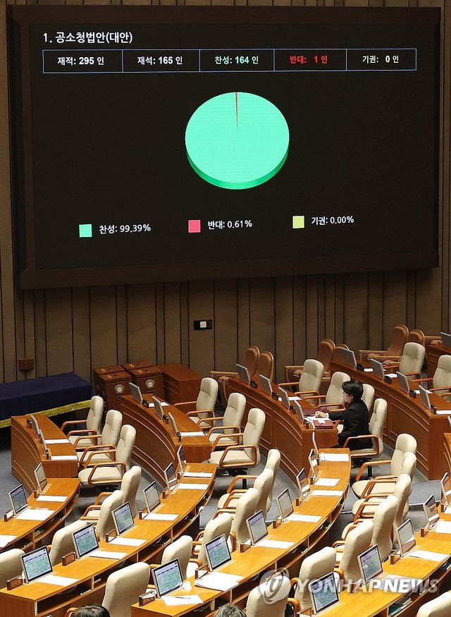 공소청법 국회 통과