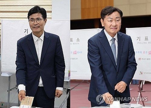 사전투표하는 이원택·김관영 전북지사 후보