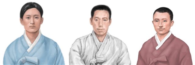 6·10만세운동을 계획하고 주도한 박하균(맨 왼쪽)·강달룡(가운데)·박내홍(맨 오른쪽) 선생. [국가보훈부 제공]