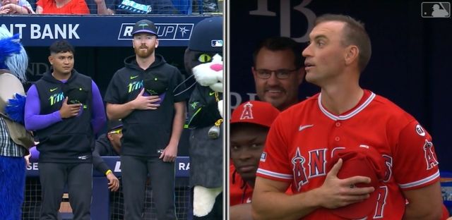 MLB 국가 연주 때 버티기 놀이하다가 퇴장당한 선수들