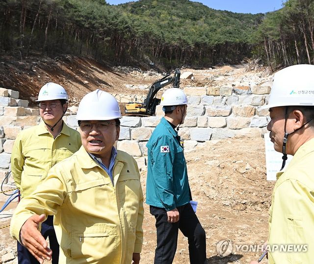 김광용 재난안전관리본부장, 산사태 재해복구 현장점검