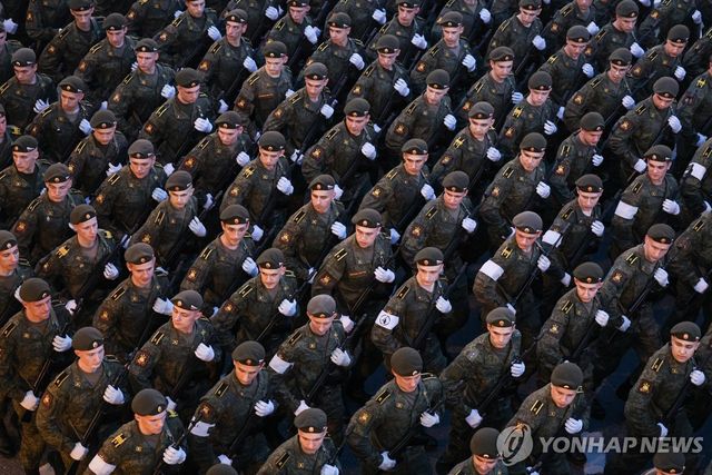 러시아군, 전승절 열병식 리허설
