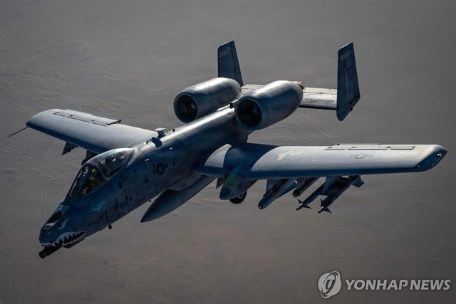 미군 중부사령부가 중동에 투입한 A-10 공격기 [AFP 연합뉴스 자료사진. 재판매 및 DB 금지]