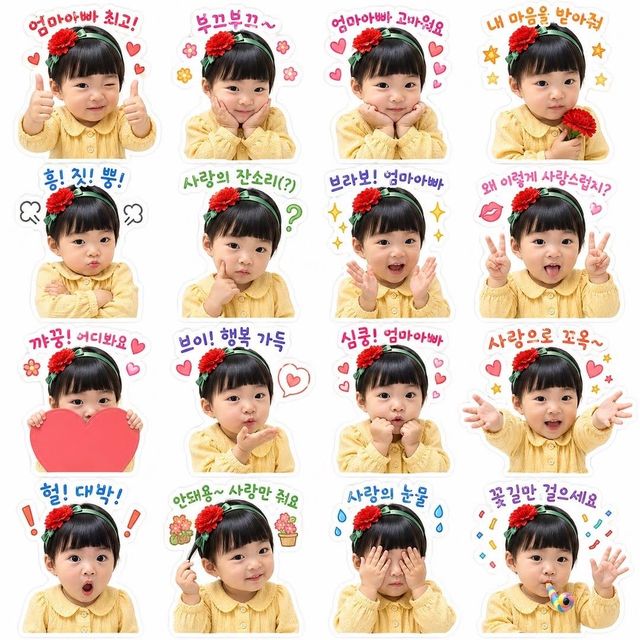 생성형 AI로 만든 어버이날 이모티콘