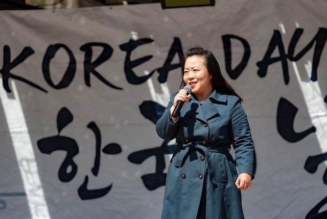 '한국의 날' 행사에서 축사하는 이 의원