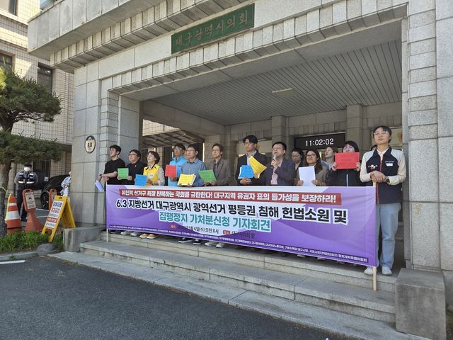 대구 시민단체 '헌법소원 제기' 기자회견