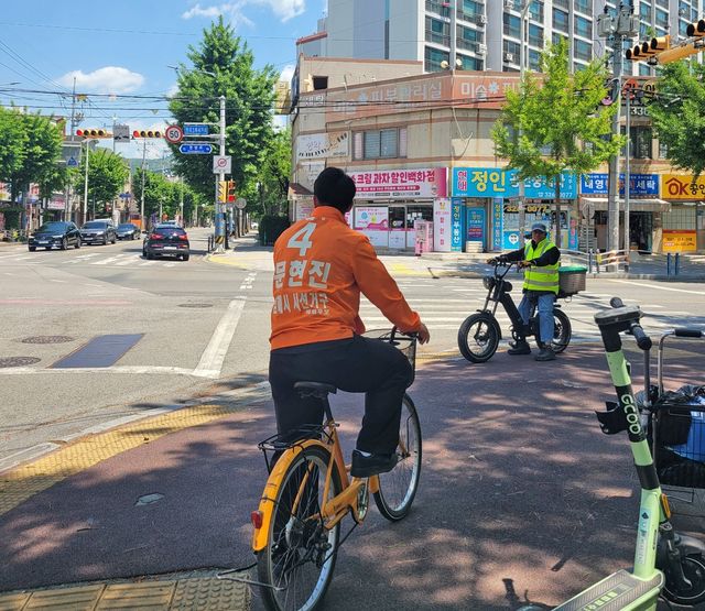 현역 경륜 선수인 개혁신당 문현진 예비후보