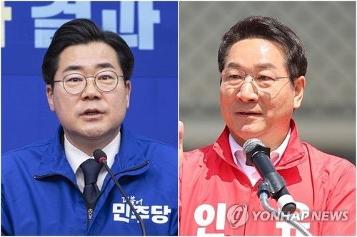 인천시장 후보로 출마한 박찬대·유정복