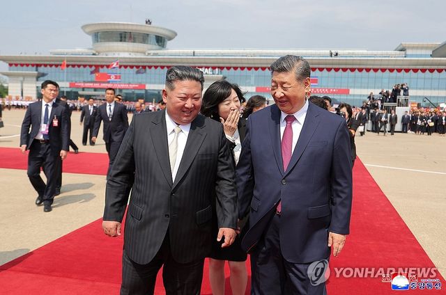 방북 일정 마치고 귀국하는 시진핑