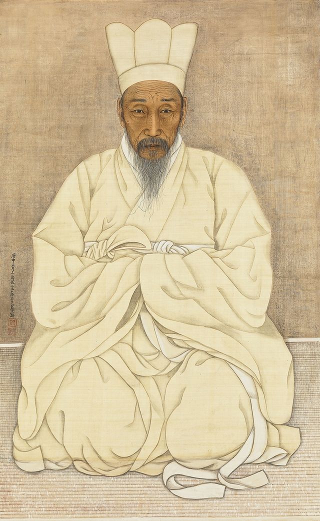 채용신 작 '간재 전우 초상'