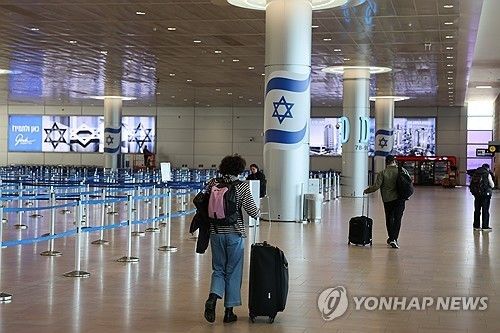 이스라엘 텔아비브의 벤구리온 국제공항