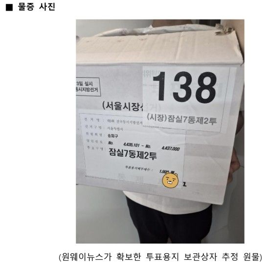 원웨이뉴스가 확보한 보관상자