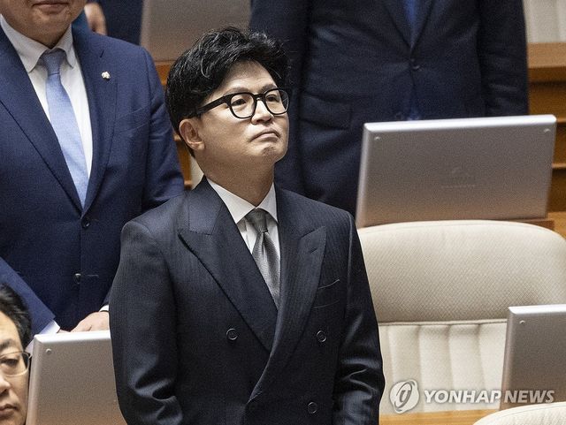 국회 본회의 참석한 한동훈 의원