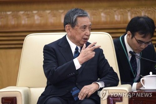 지난 2018년 중국을 방문한 고노 요헤이 전 일본 중의원 의장