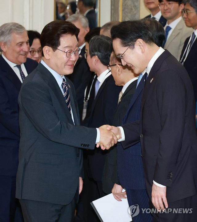이재명 대통령과 이재용 삼성전자 회장