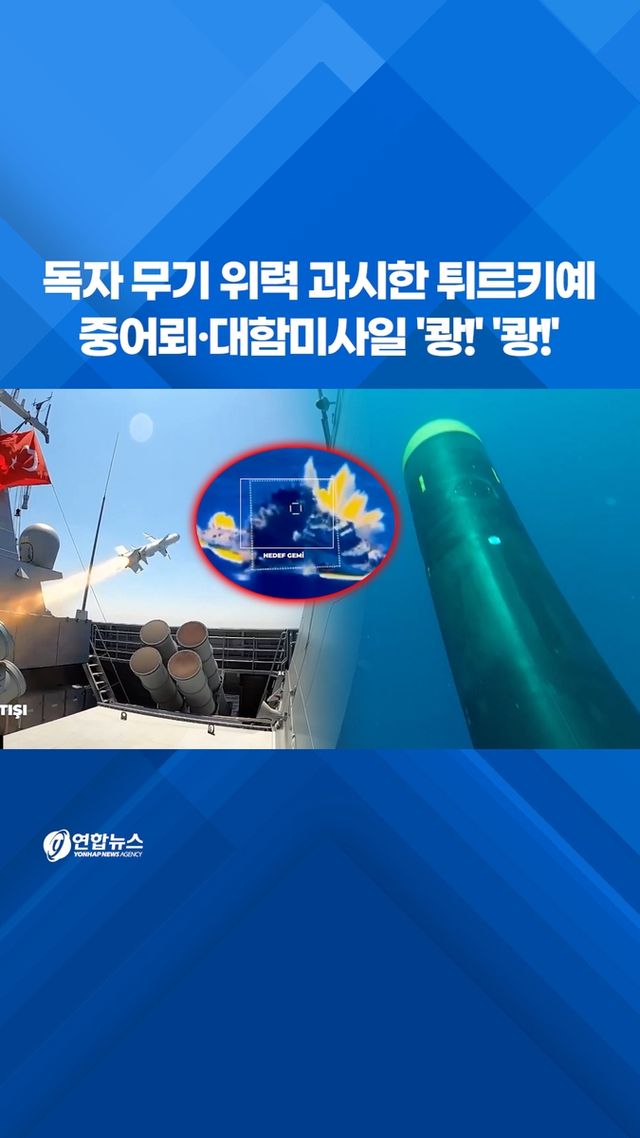 [쇼츠] 독자 무기 위력 과시한 튀르키예…중어뢰·대함미사일 '쾅!' - 2