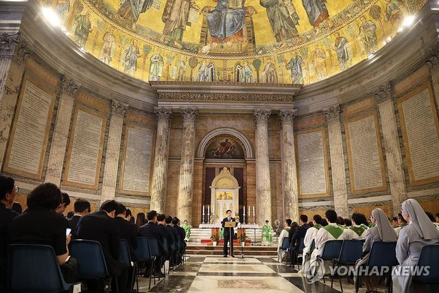 이재명 대통령, '평화와 연대를 위한 특별미사' 기념 연설