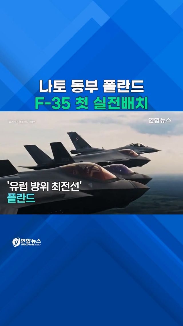 [쇼츠] 러시아 코앞에…폴란드, 美 F-35 3대 첫 실전배치 - 2