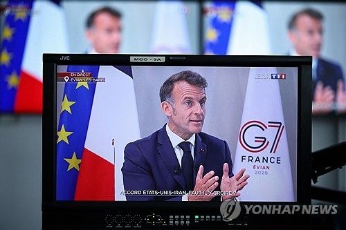 G7 정상회의 앞두고 프랑스 매체 TF1과 인터뷰한 마크롱 대통령