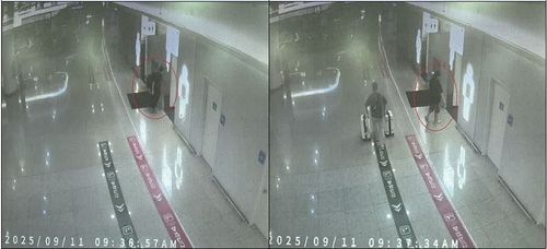 부산지검이 공개한 인천공항내 마약 전달 장면