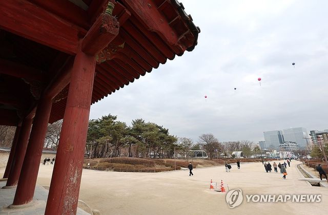 종묘에서 바라본 세운4구역 사업 대상지