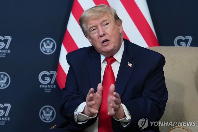 G7 정상회의 참석한 트럼프 미 대통령