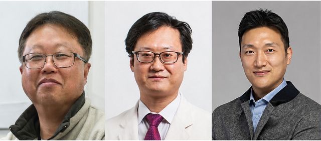 왼쪽부터 김홍태, 유건희, 김윤학 교수