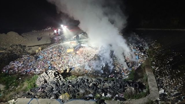 폐기물 처리장에서 발생한 자연발화