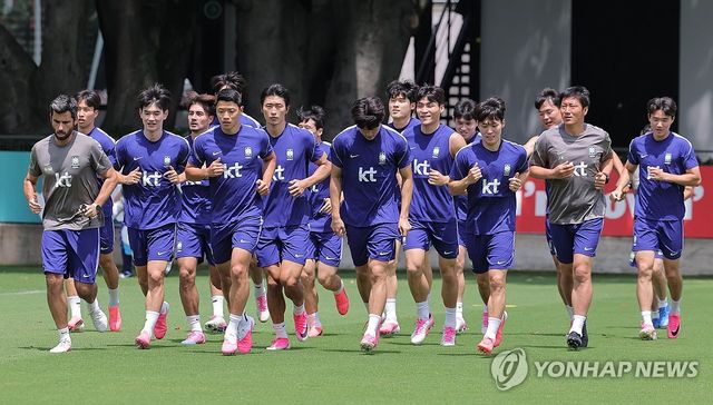 멕시코전 다음날 회복 훈련