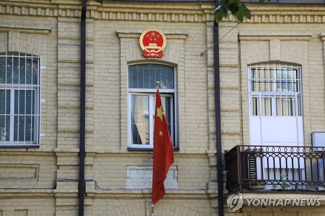 2021년 리투아니아 빌뉴스에 있던 중국 대사관 건물