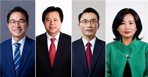 왼쪽부터 민주 송순호·국힘 강기윤·개혁신당 강명상·무소속 박정임 후보