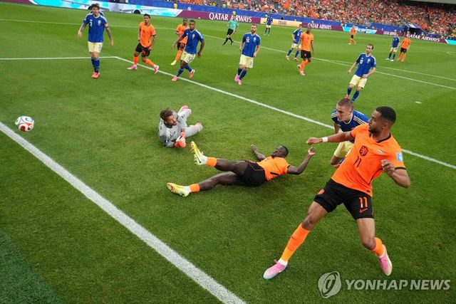 코디 학포의 골 장면