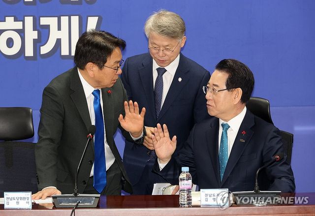 강기정 광주시장-김영록 전남지사, "명칭은? 청사는?"